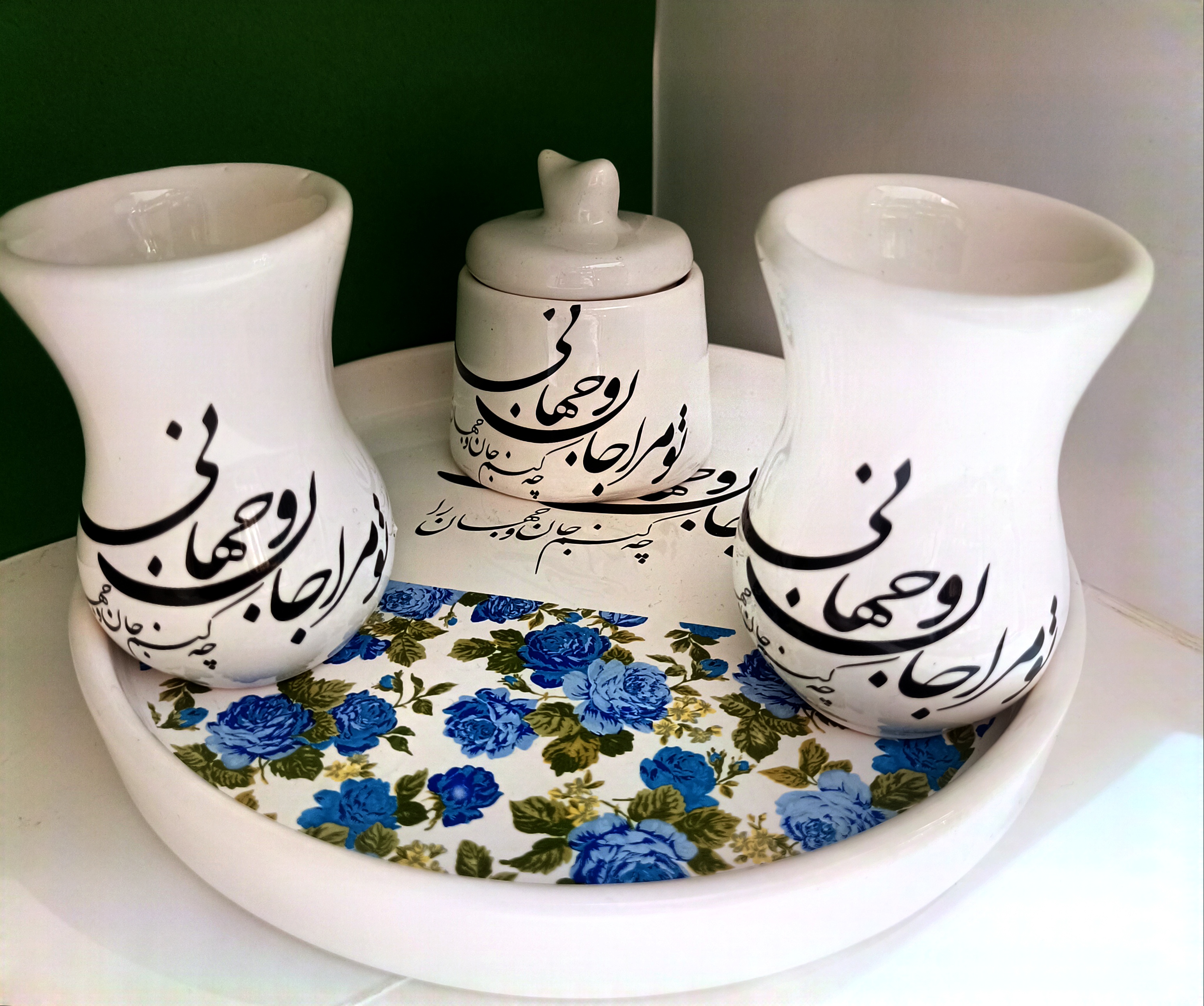 ست چایخوری سنتی به همراه توت خوری