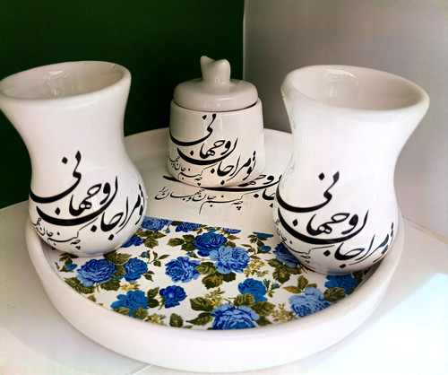 ست چایخوری سنتی به همراه توت خوری